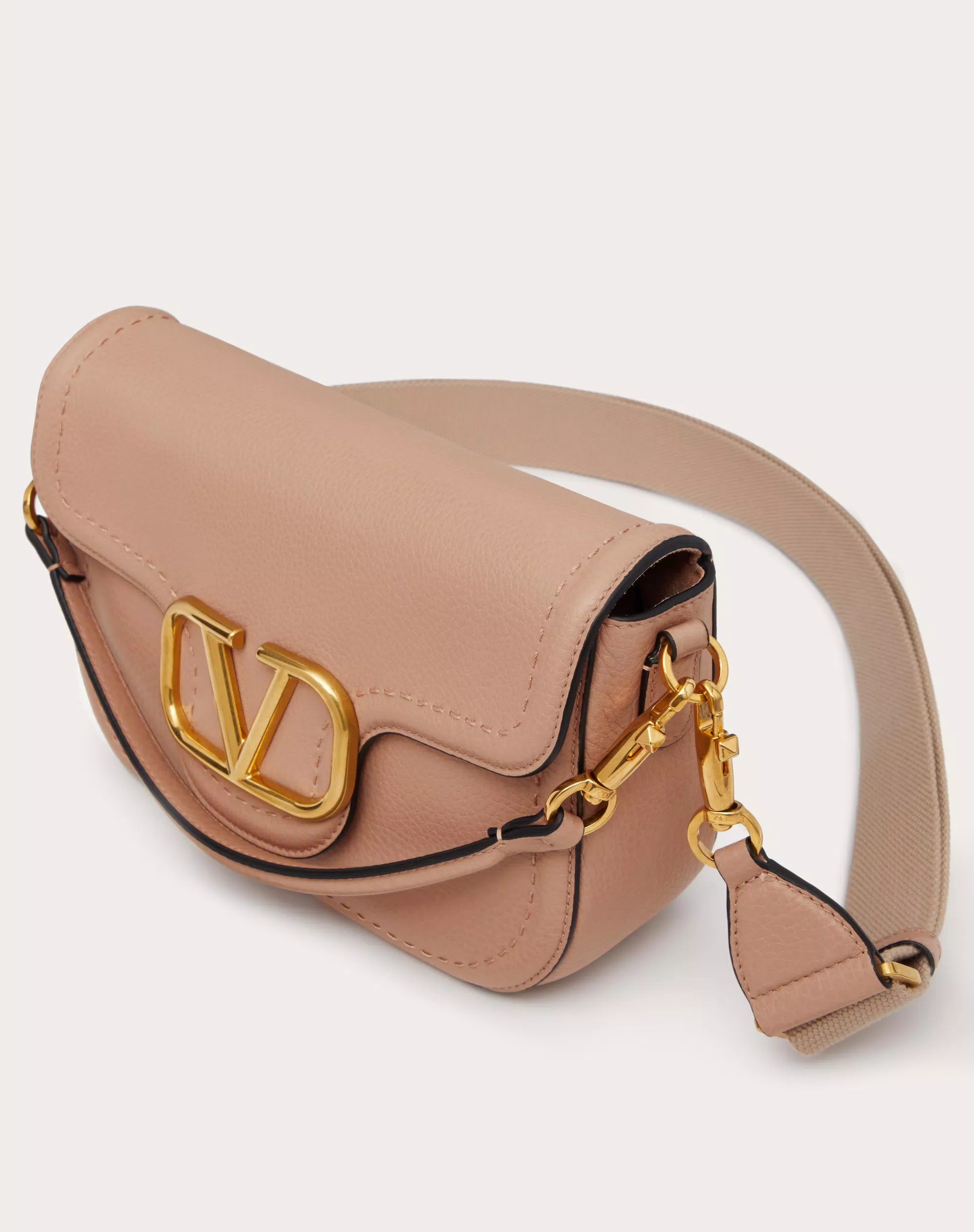 VALENTINO GARAVANI ALLTIME GRAINY CALFSKIN SHOULDER BAG